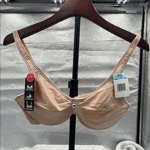 The Lily Fit Bra Women's Beige Bra open neckline less projection natural support